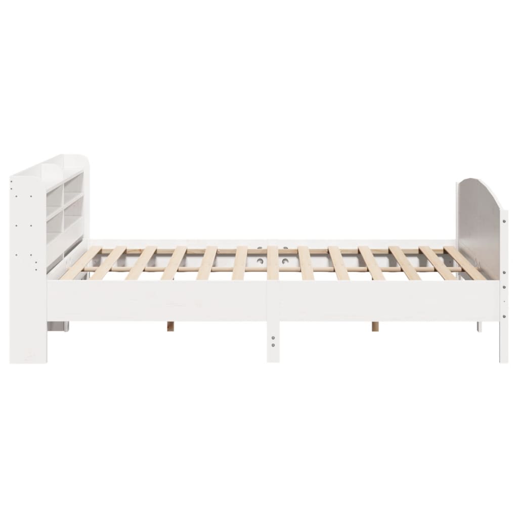 Bed Frame without Mattress White 180x200 cm Super King Solid Wood Pine