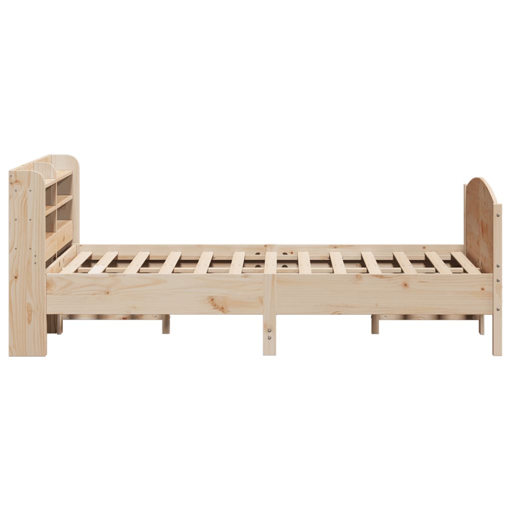Bed Frame without Mattress 135x190 cm Double Solid Wood Pine