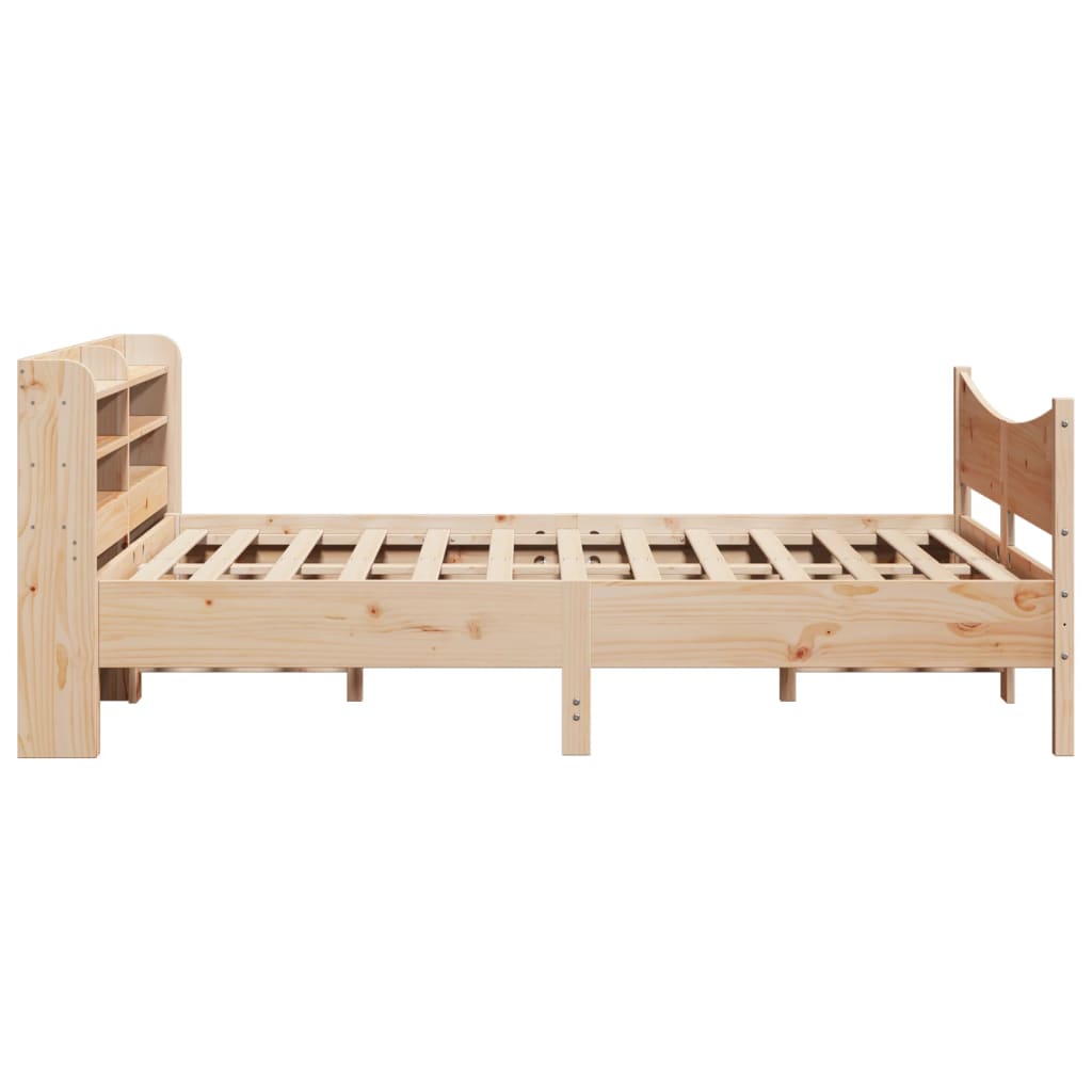 Bed Frame with Headboard 160x200 cm Solid Wood Pine