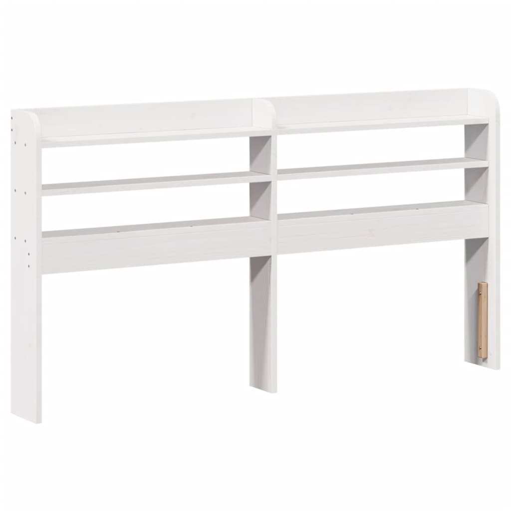 Bed Frame with Headboard White 140x190 cm Solid Wood Pine