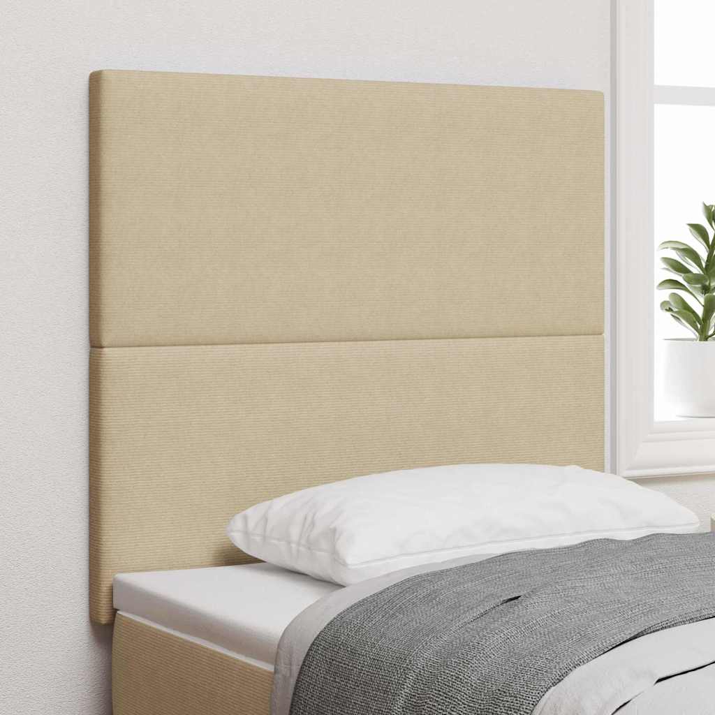 LED Headboard with LED Strip Lights Grey green 100 cm Fabric