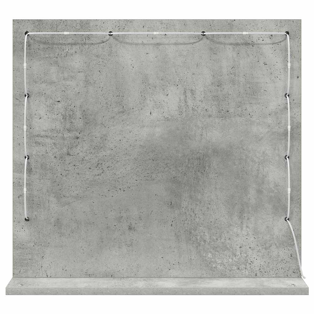 Vanity Mirror with Mirror Concrete Grey 60 x 55 x 18 cm