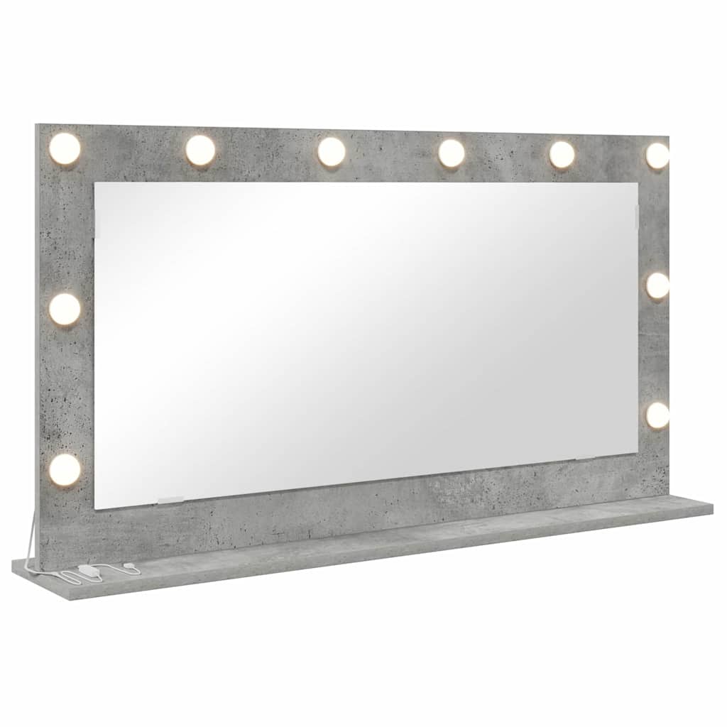 Vanity Mirror with Mirror Concrete Grey 100 x 55 x 18 cm