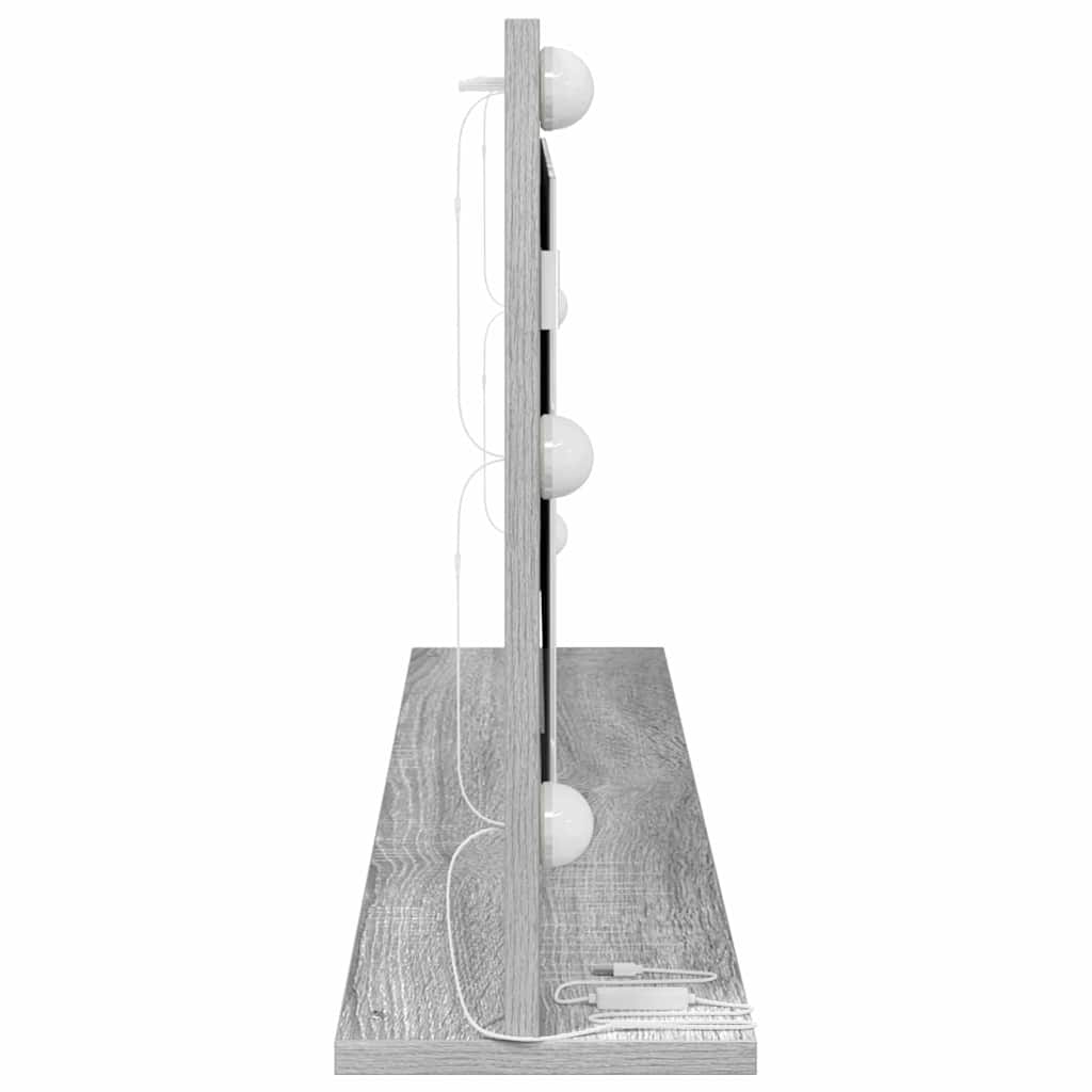 Vanity Mirror with Mirror Grey Sonoma 100 x 45 x 18 cm