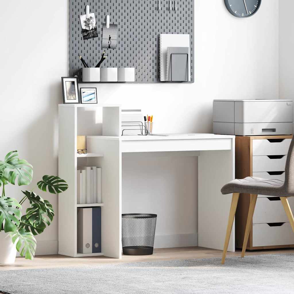 Desk with Shelf White 100 x 40 x 90 cm Engineered wood