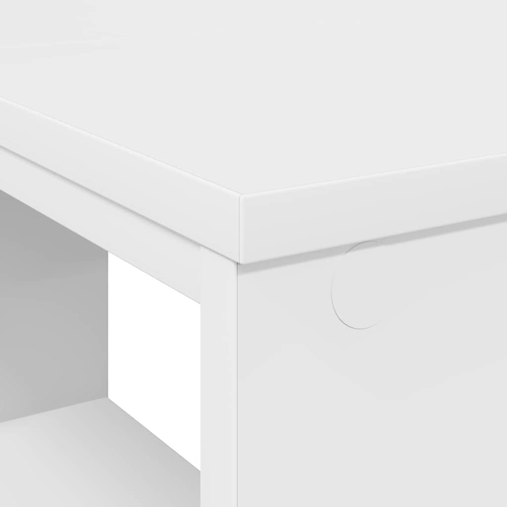 Desk with Shelf White 90 x 50 x 75 cm Engineered Wood