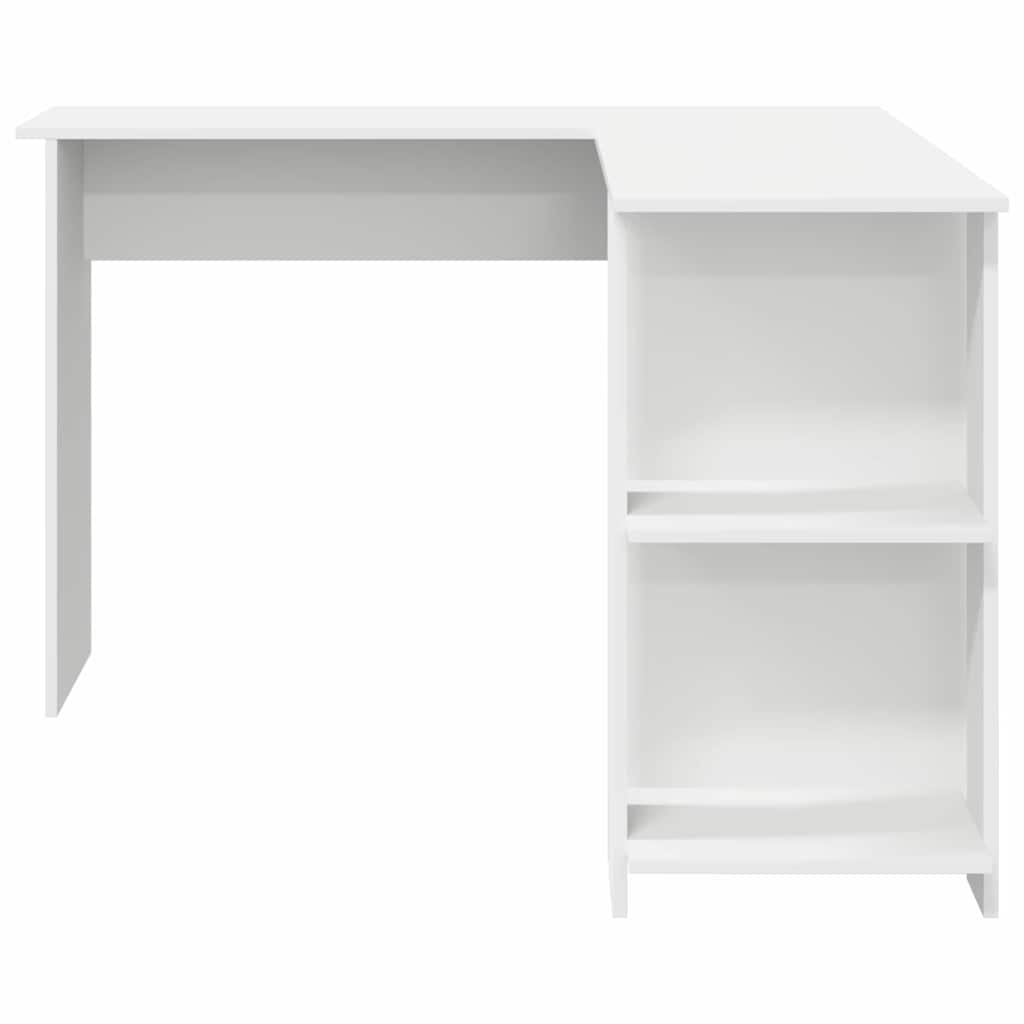 Corner Desk with Storage with Shelf White 140 x 113.5 x 75 cm