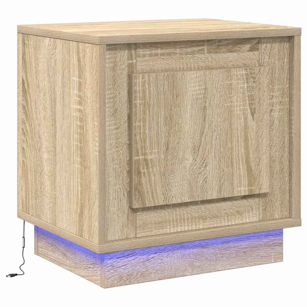 Bedside Cabinet Sonoma oak 44 x 34.5 x 45 cm Engineered wood