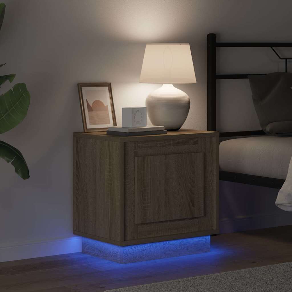 Bedside Cabinet with 2 pcs Sonoma oak 44 x 34.5 x 45 cm