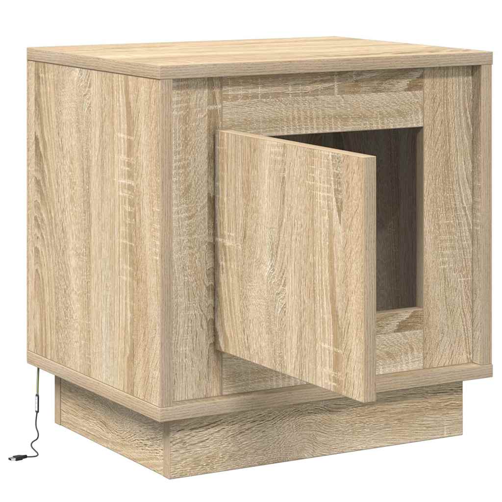 Bedside Cabinet with 2 pcs Sonoma oak 44 x 34.5 x 45 cm