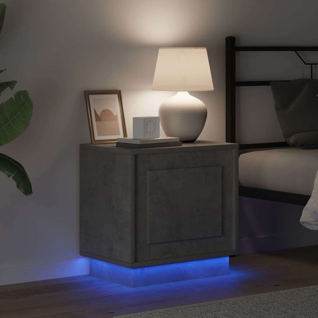 Bedside Cabinet Concrete grey 44 x 34.5 x 45 cm Engineered wood