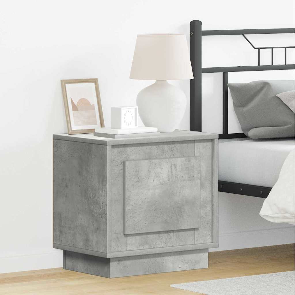 Bedside Cabinet with 2 pcs Concrete grey 44 x 34.5 x 45 cm