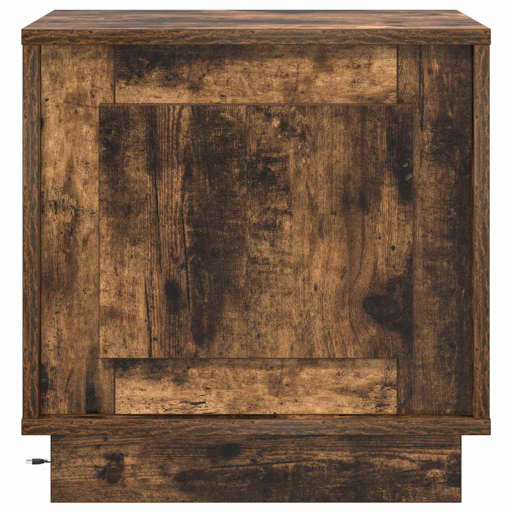 Bedside Cabinet Smoked Oak 44 x 34.5 x 45 cm Engineered wood