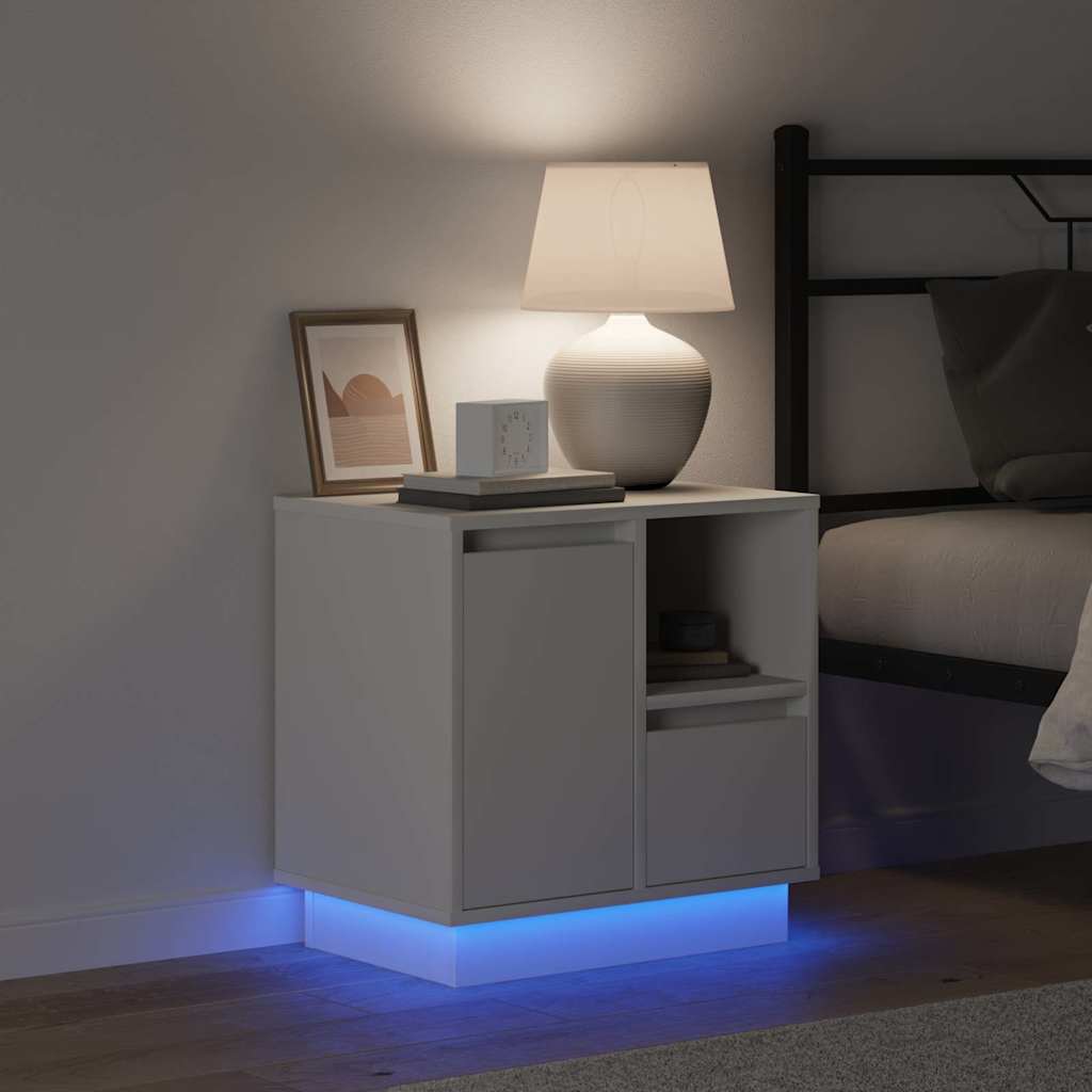 Bedside Cabinet 2 pcs White 50 x 34.5 x 50 cm Engineered wood