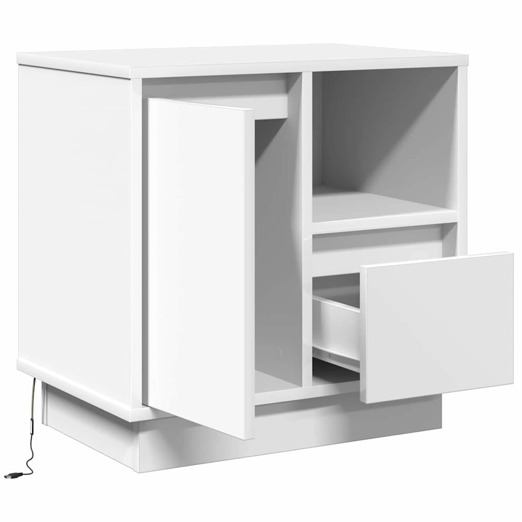 Bedside Cabinet 2 pcs White 50 x 34.5 x 50 cm Engineered wood