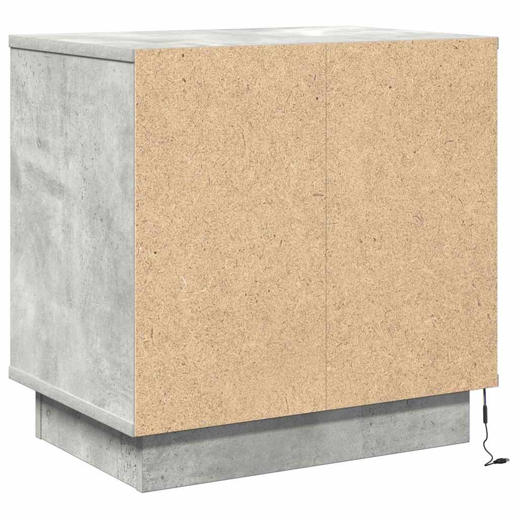 Bedside Cabinet Concrete grey 50 x 34.5 x 50 cm Engineered wood