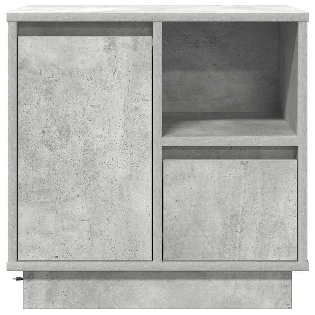 Bedside Cabinet Concrete grey 50 x 34.5 x 50 cm Engineered wood