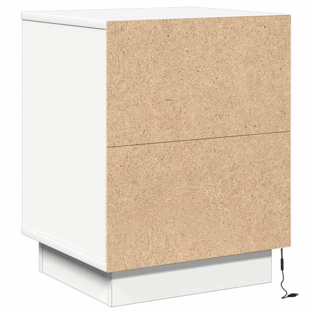 Bedside Cabinet 2 pcs White 39 x 34.5 x 50 cm Engineered wood