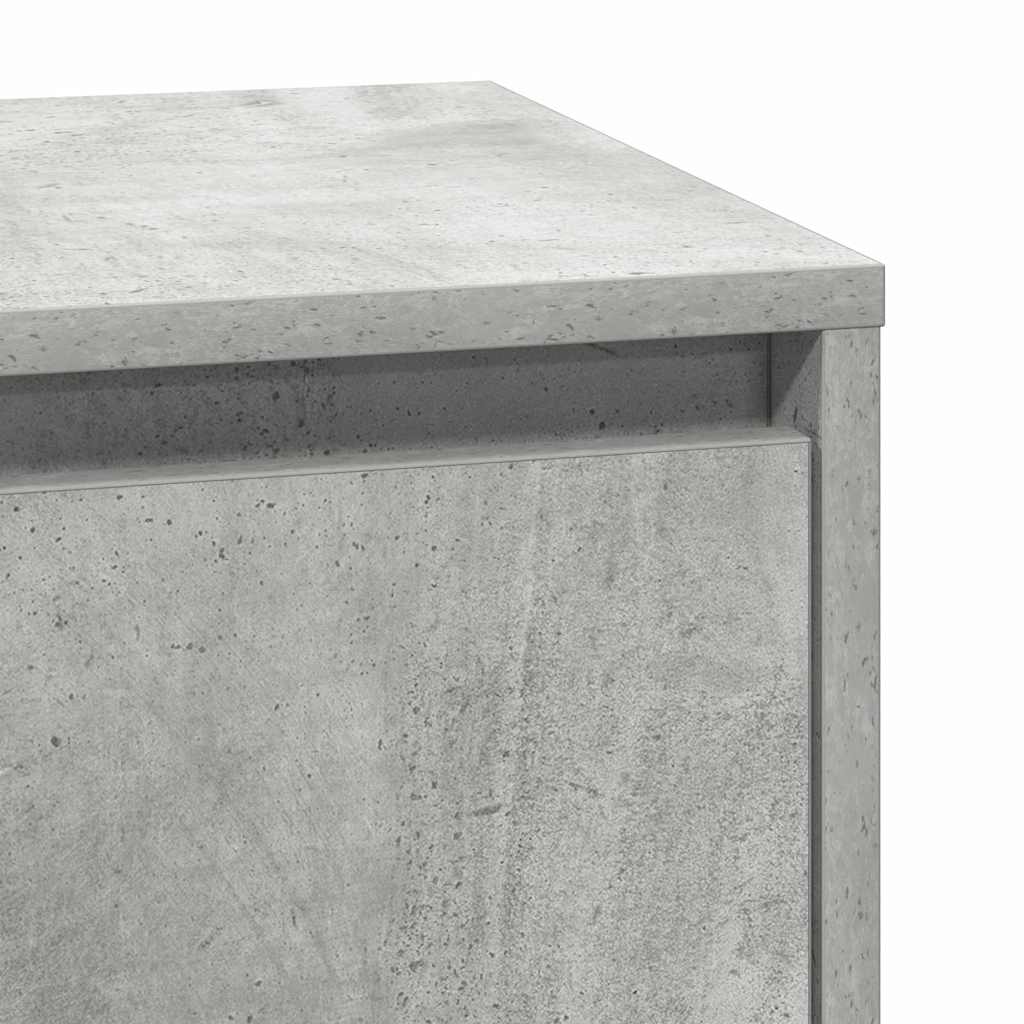 Bedside Cabinet Concrete Grey 39 x 34.5 x 65 cm Engineered wood