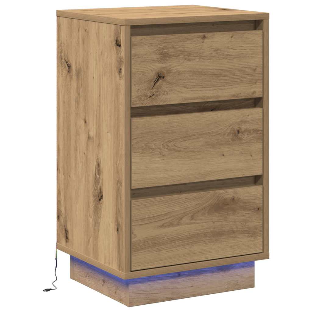 Bedside Cabinet Artisan oak 39 x 34.5 x 65 cm Engineered wood