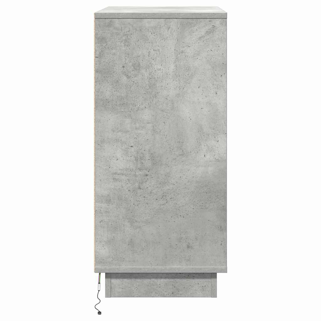 Bedside Cabinet Concrete Grey 71 x 34.5 x 75 cm Engineered wood