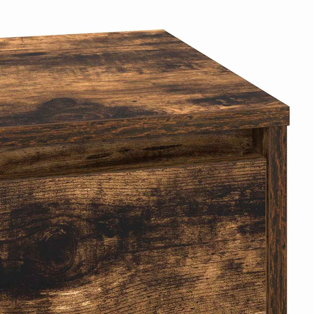 Bedside Cabinet Smoked oak 71 x 34.5 x 75 cm Engineered wood