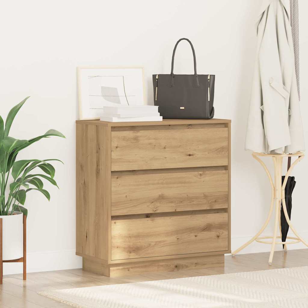 Bedside Cabinet Artisan oak 71 x 34.5 x 75 cm Engineered wood
