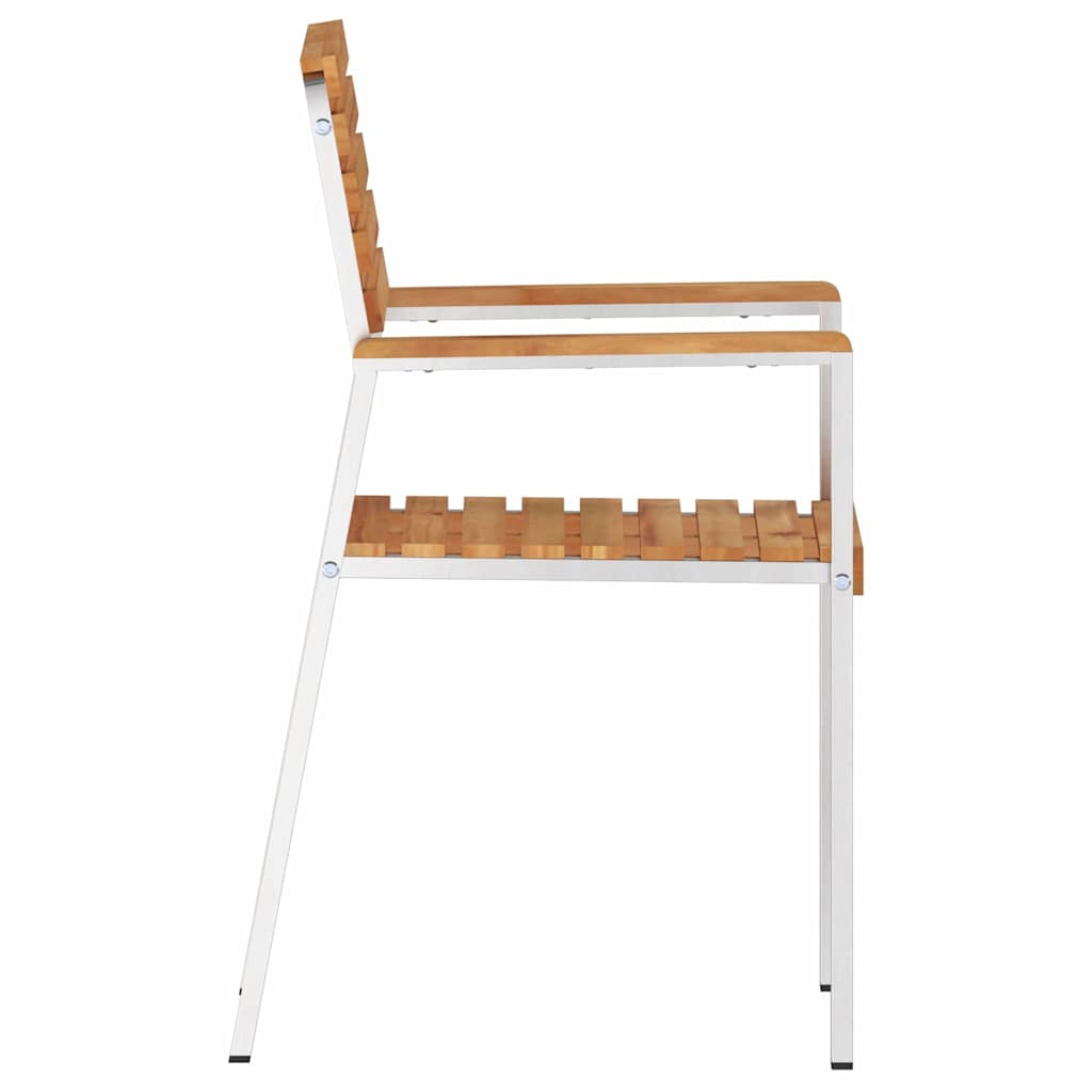 GardenChair 2 pcs Brown 56x54.5x87cm SolidTeakwood