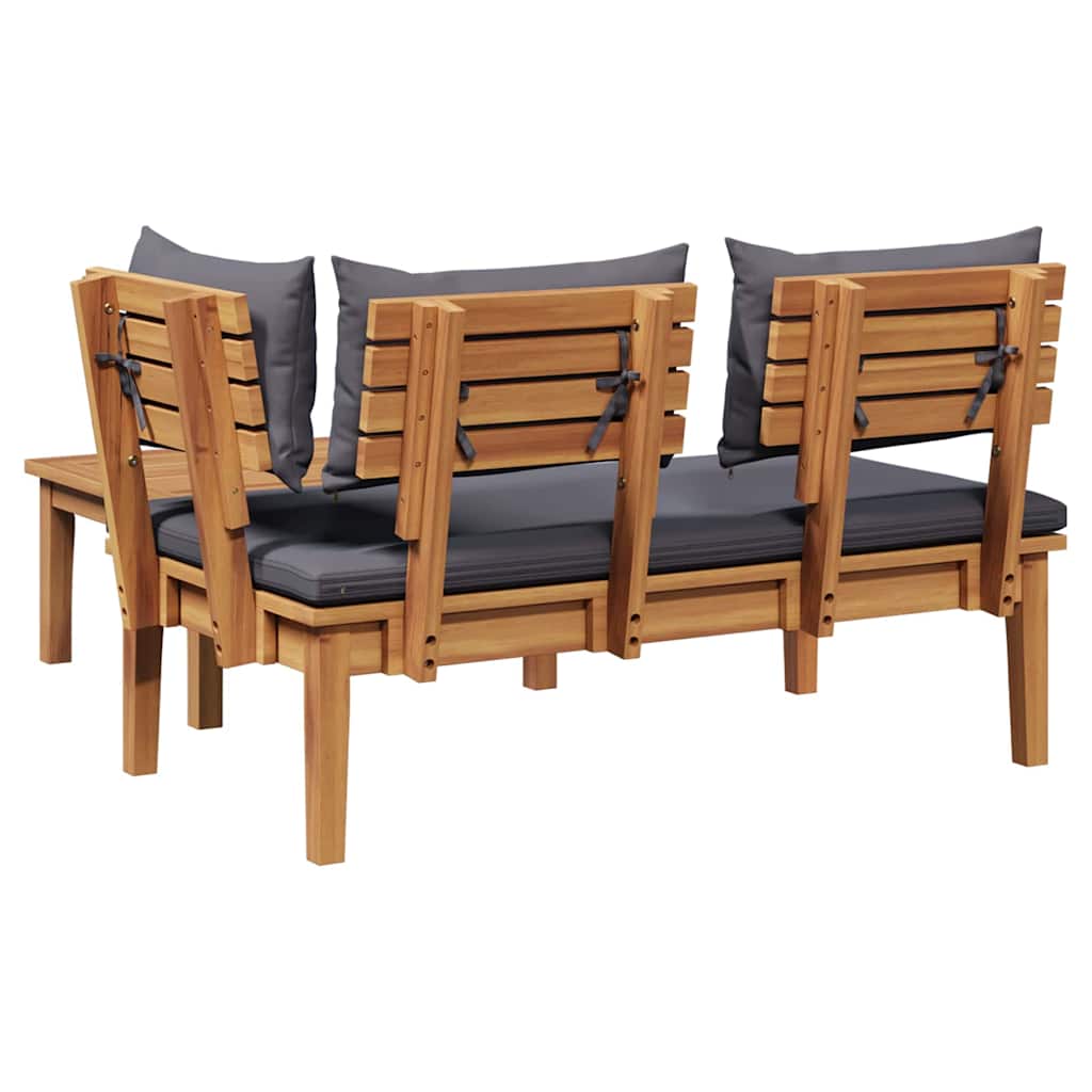 Garden Bench 2 pcs Brown Solid Teak wood