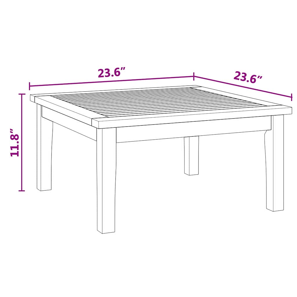 Garden Table Brown Solid Teak wood