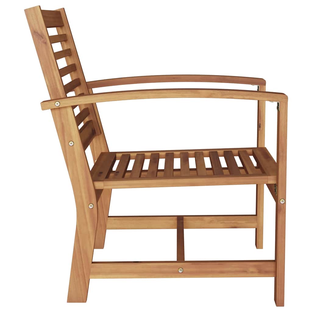 Garden Chairs 2 pcs Natural 60 x 65 x 76.5 cm Solid teak wood