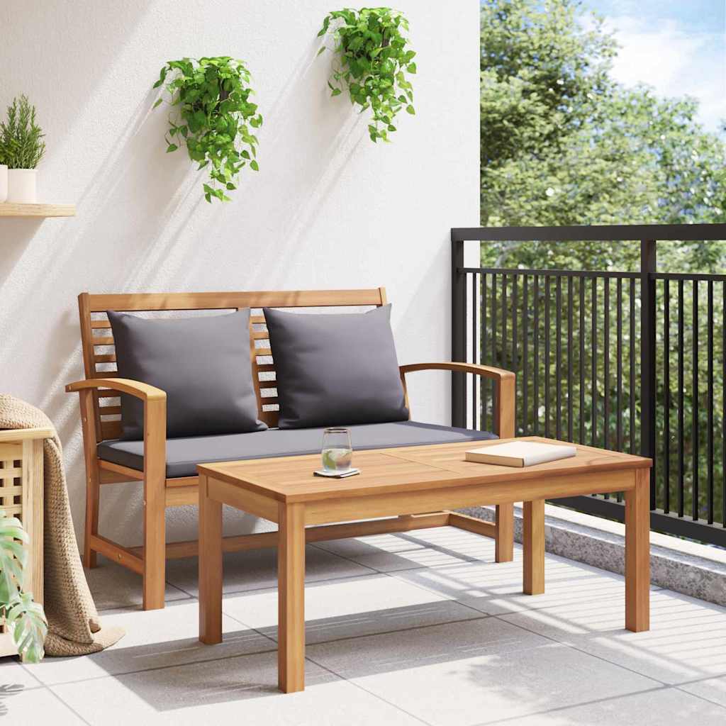 Garden Bench Natural 110 x 64 x 76.5 cm Solid teak wood