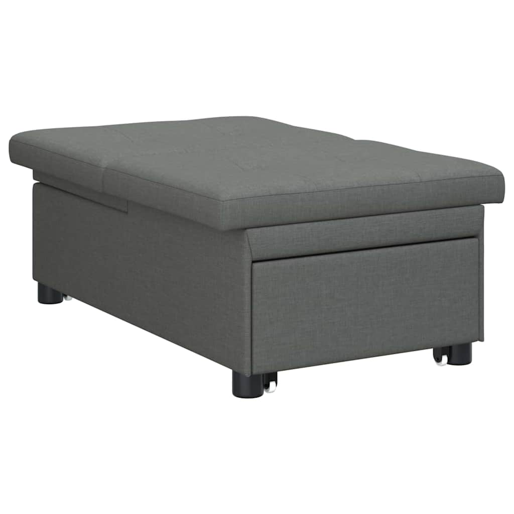 Sofa Bed Dark grey 194 x 67 x 37 cm Fabric