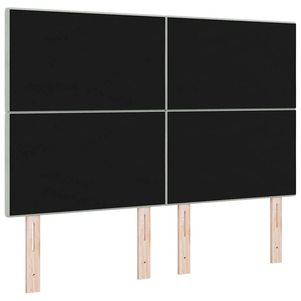 Headboard Wall-mounted with Headboard Light grey 160 cm Velvet