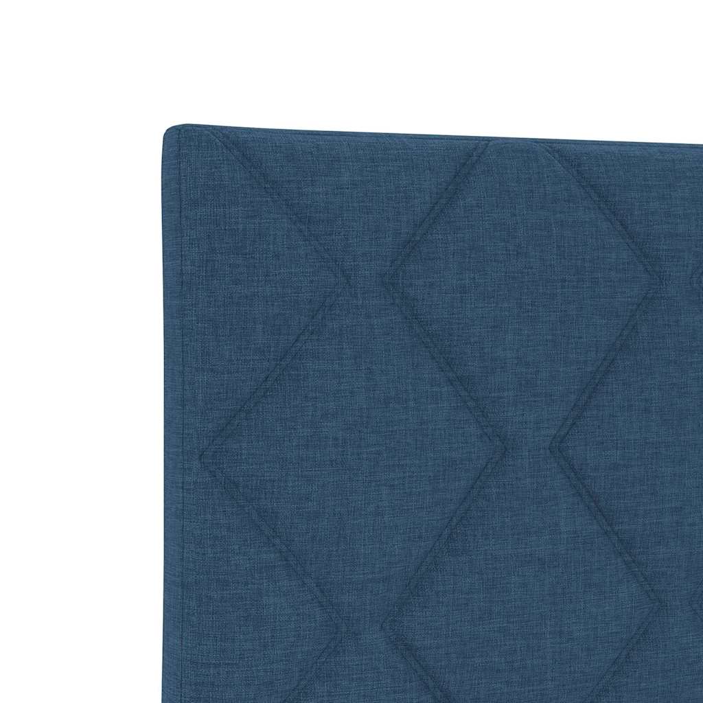 Fabric Headboard Geometric with Headboard Blue 100 cm Fabric