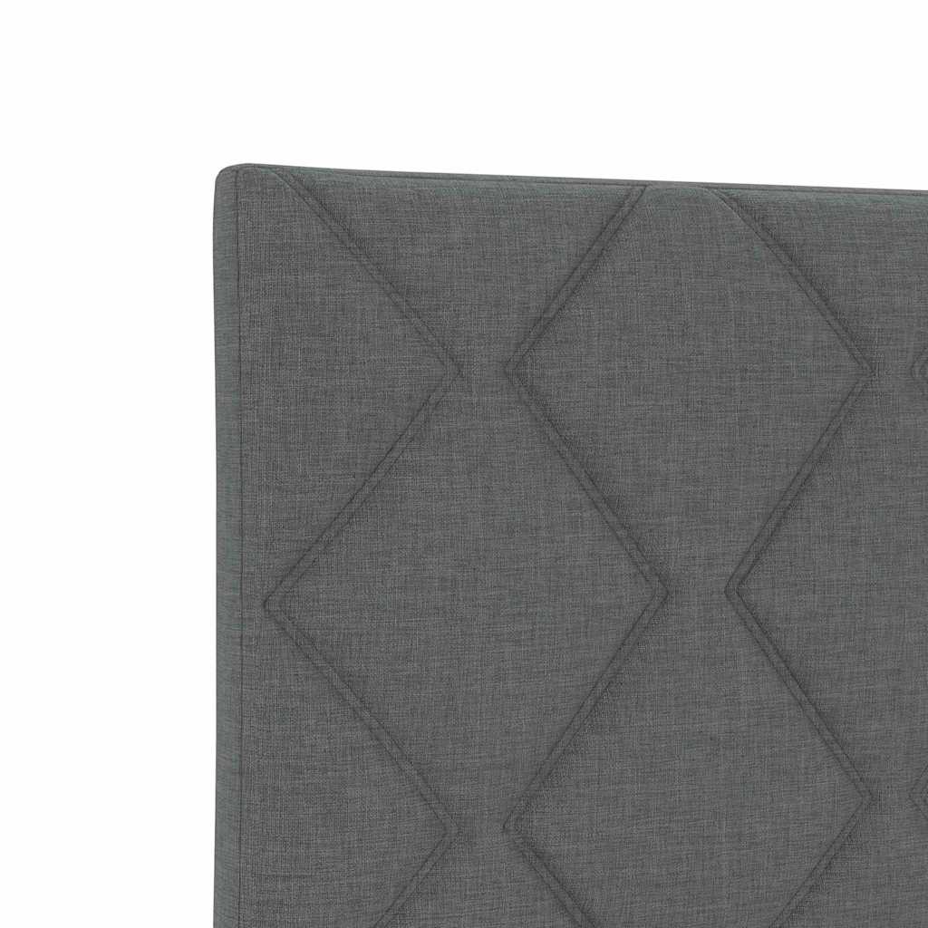 Fabric Headboard Geometric Dark grey 140 cm Fabric