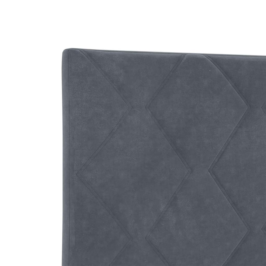 Headboard Wall-mounted Geometric Manual Dark grey 144 cm Velvet