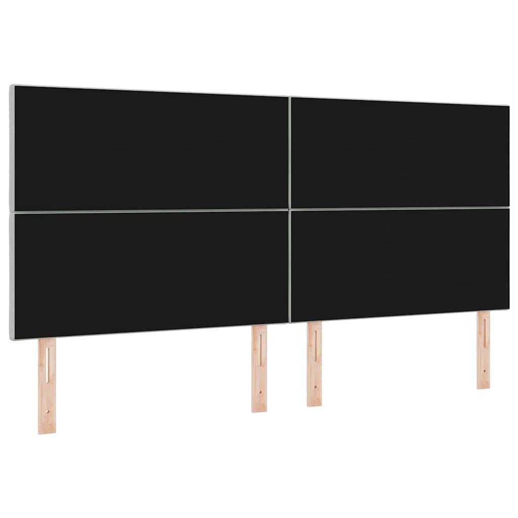 Headboard Wall-mounted Geometric Light grey 200 cm Velvet