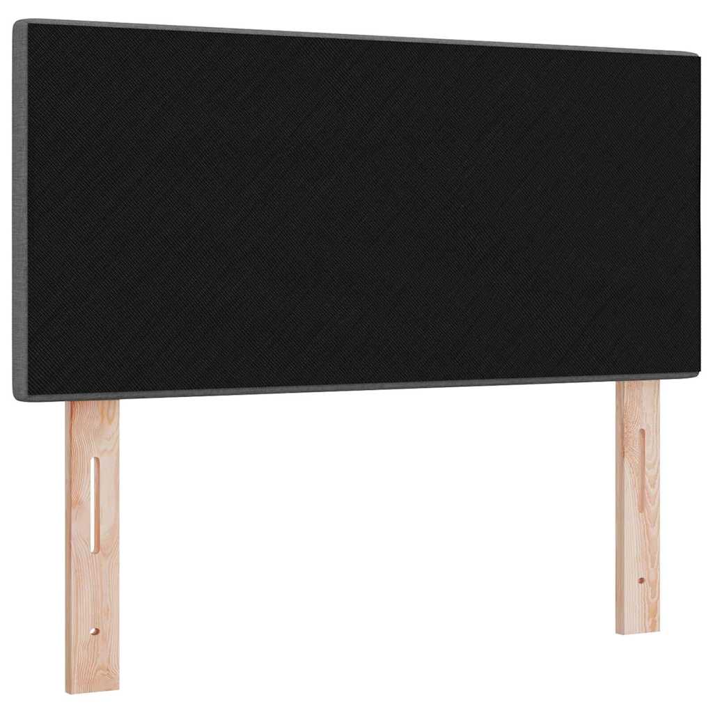 LED Headboard with LED Strip Lights Dark Grey 80 cm Fabric