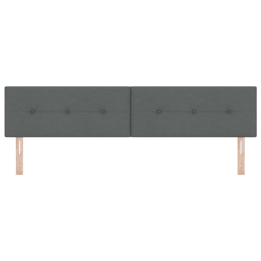 LED Headboard with LED Strip Lights Dark Grey 200 cm Fabric