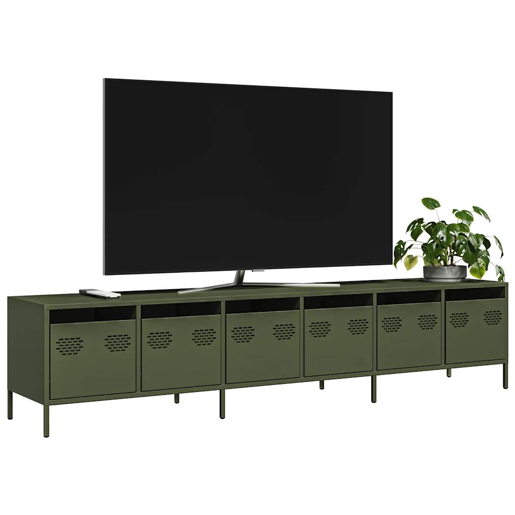 TV Cabinet Olive Green 202x39x43.5 cm Cold-rolled Steel