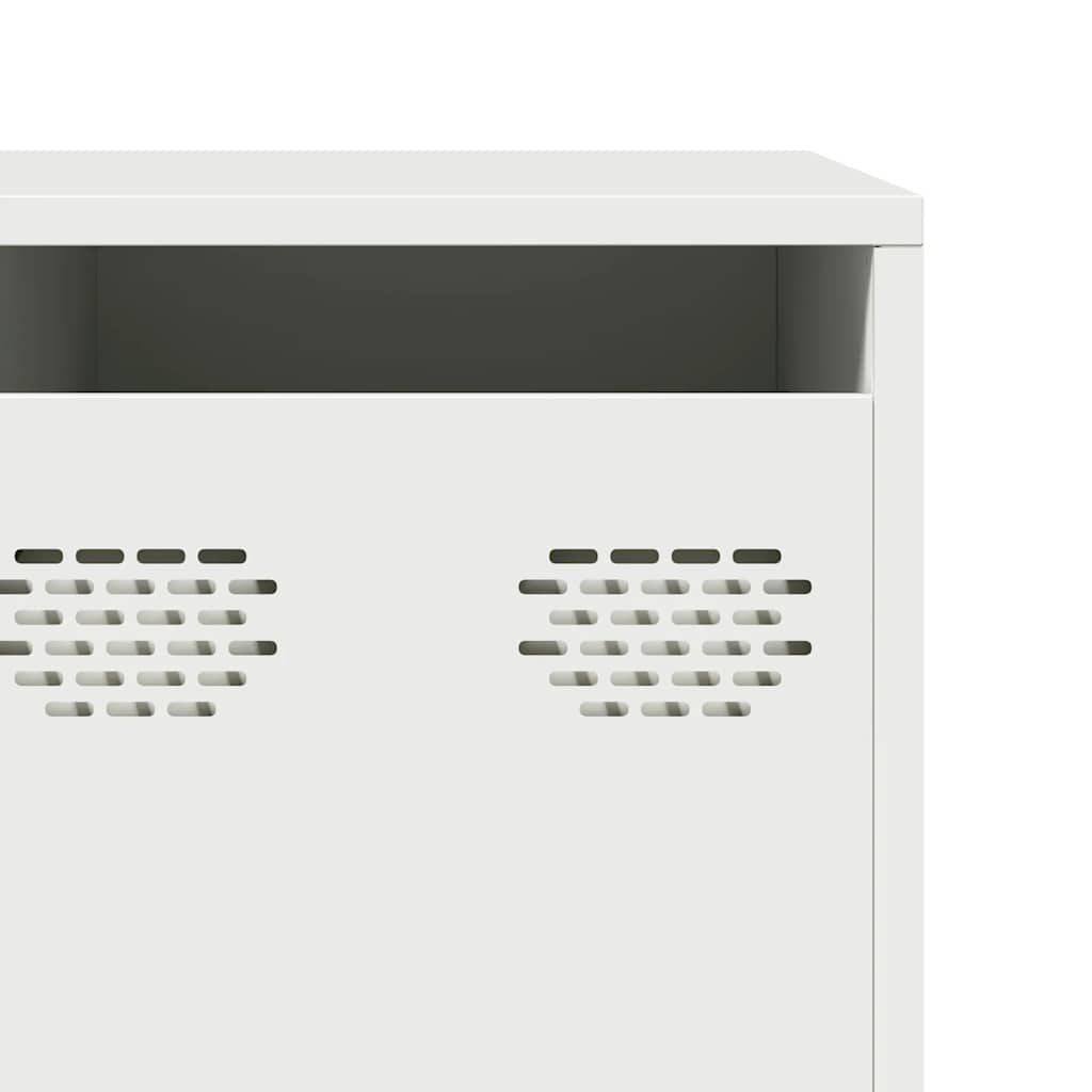 TV Cabinet White 202x39x43.5 cm Cold-rolled Steel