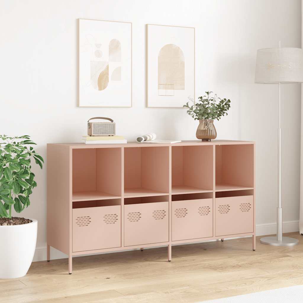 Sideboard Pink 135x39x73.5 cm Cold-rolled Steel