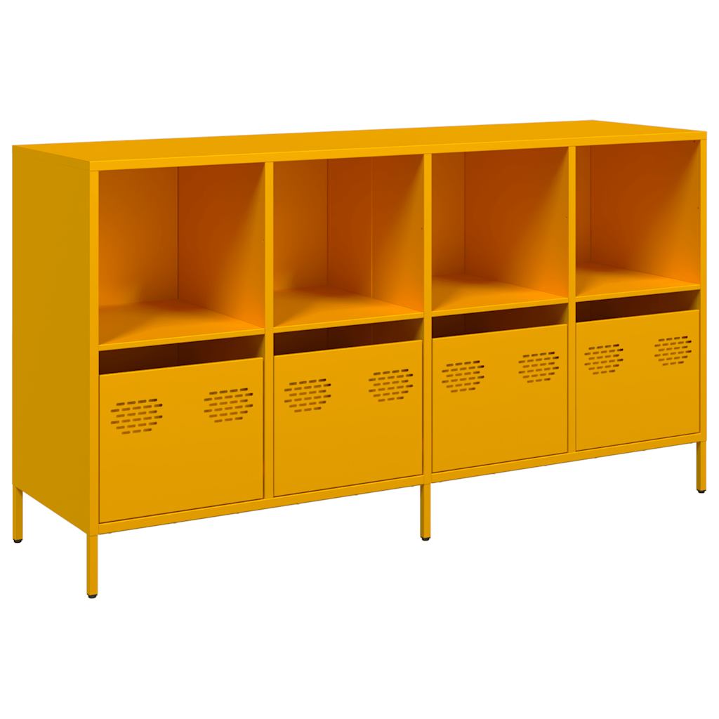 Sideboard Mustard Yellow 135x39x73.5 cm Cold-rolled Steel