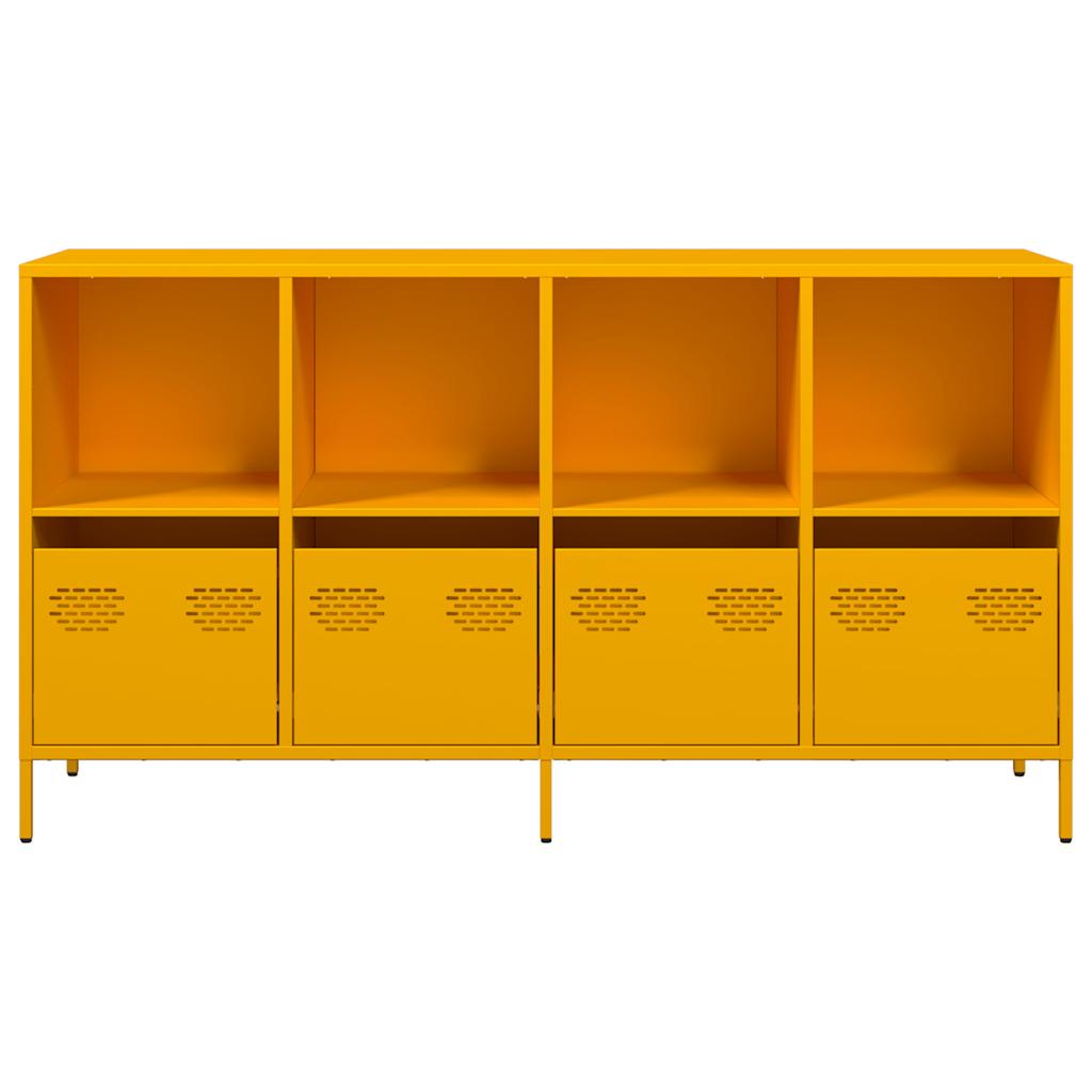Sideboard Mustard Yellow 135x39x73.5 cm Cold-rolled Steel