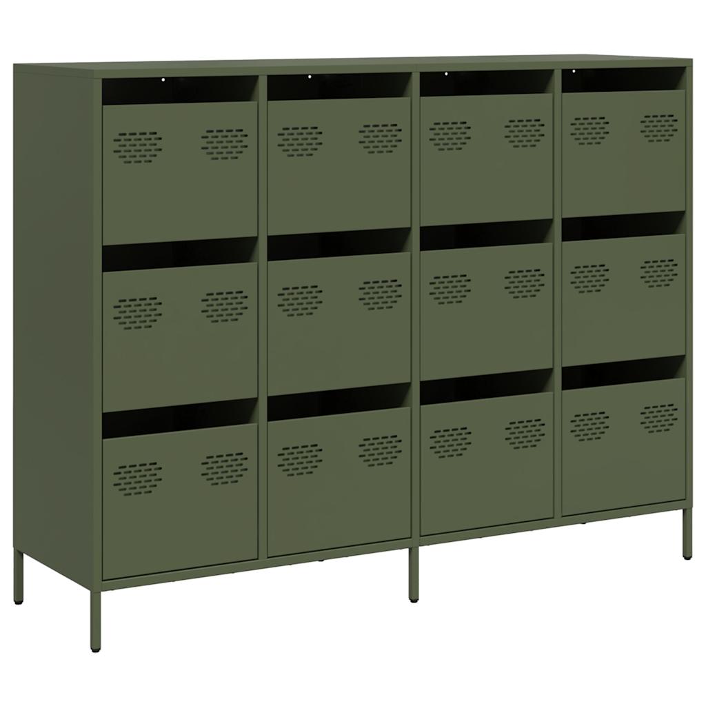 Sideboard Olive Green 135x39x103.5 cm Cold-rolled Steel
