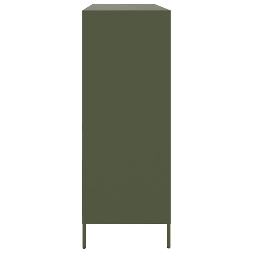 Sideboard Olive Green 135x39x103.5 cm Cold-rolled Steel