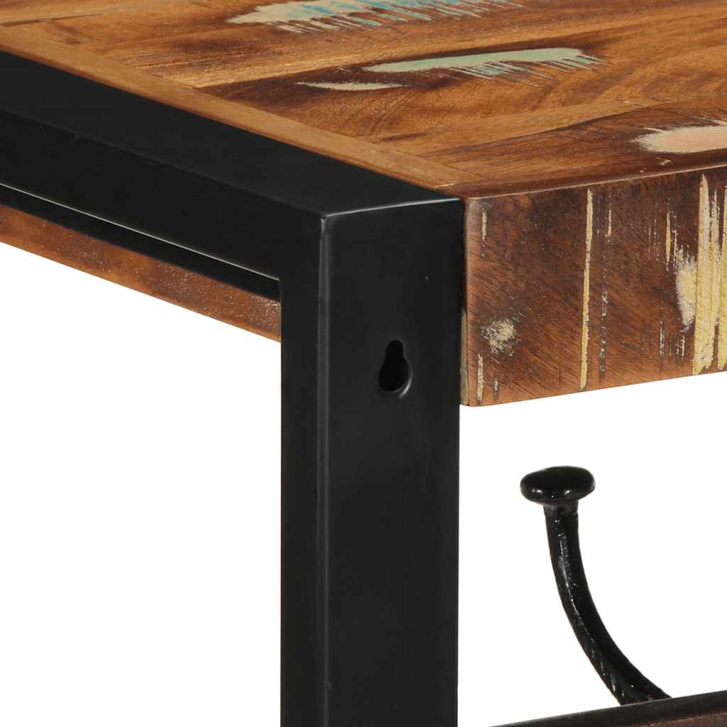 Coat Rack Multicolour 80x35x35 cm Solid Wood Reclaimed