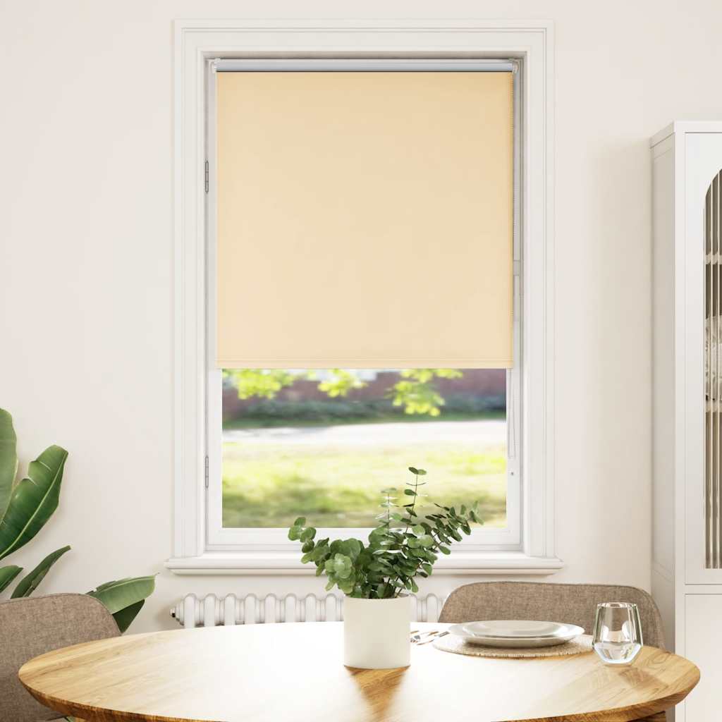 Roller Blind Blackout Beige 85x150 cm Fabric Width 80.7 cm Polyester