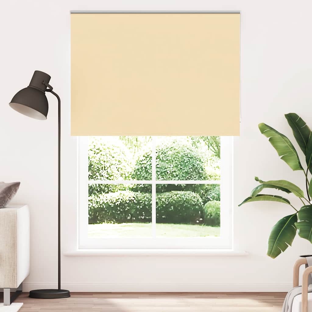 Roller Blind Blackout Beige 150x210 cm Fabric Width 146.6 cm Polyester
